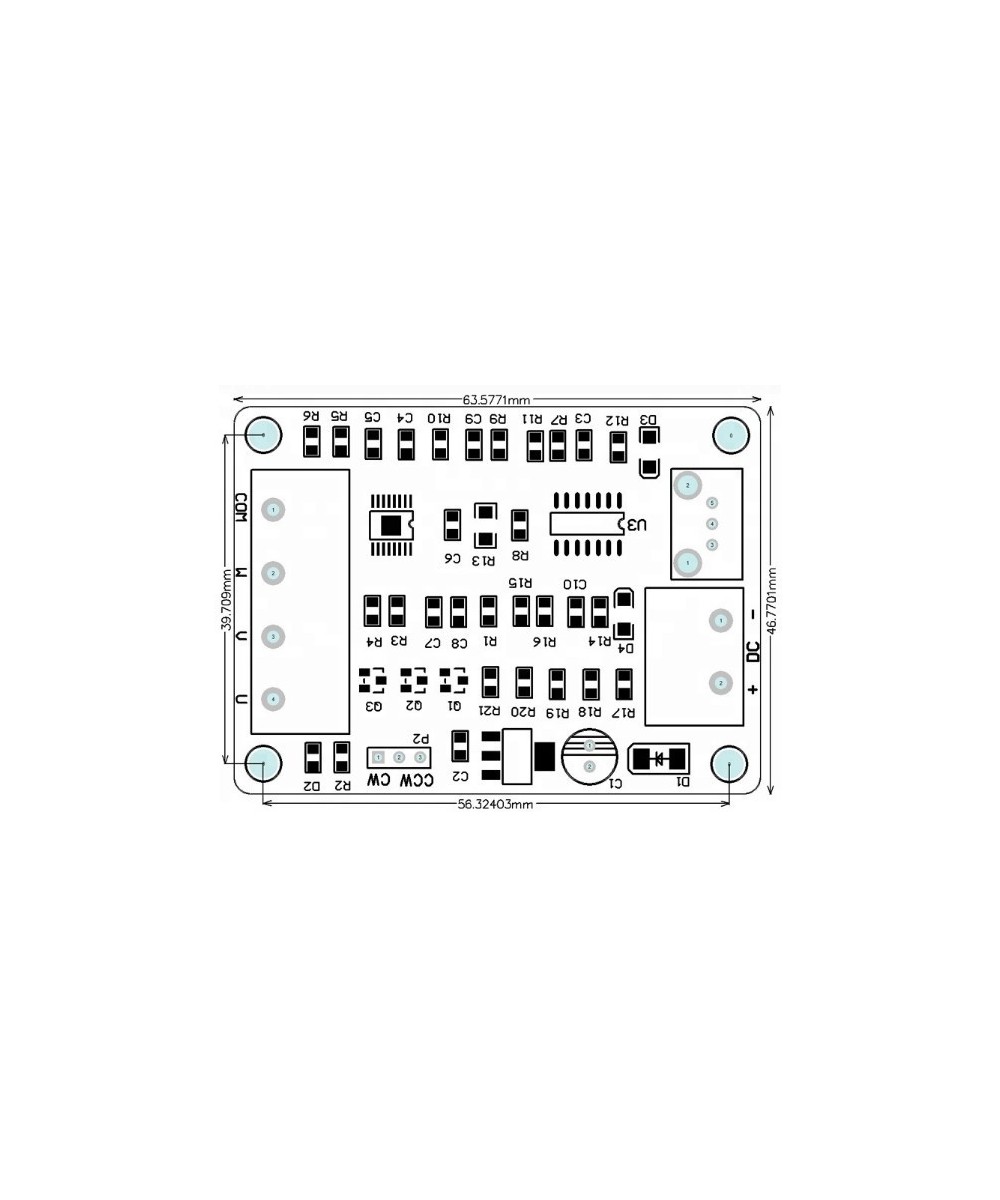 Controlador de motor brushless sin escobilla 1.2A 7V-12V