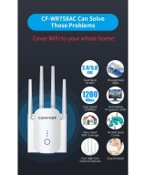 Amplificador y repetidor wifi dualband Comfast 2.4 / 5.8GHZ 1200mbps CF-WR758AC