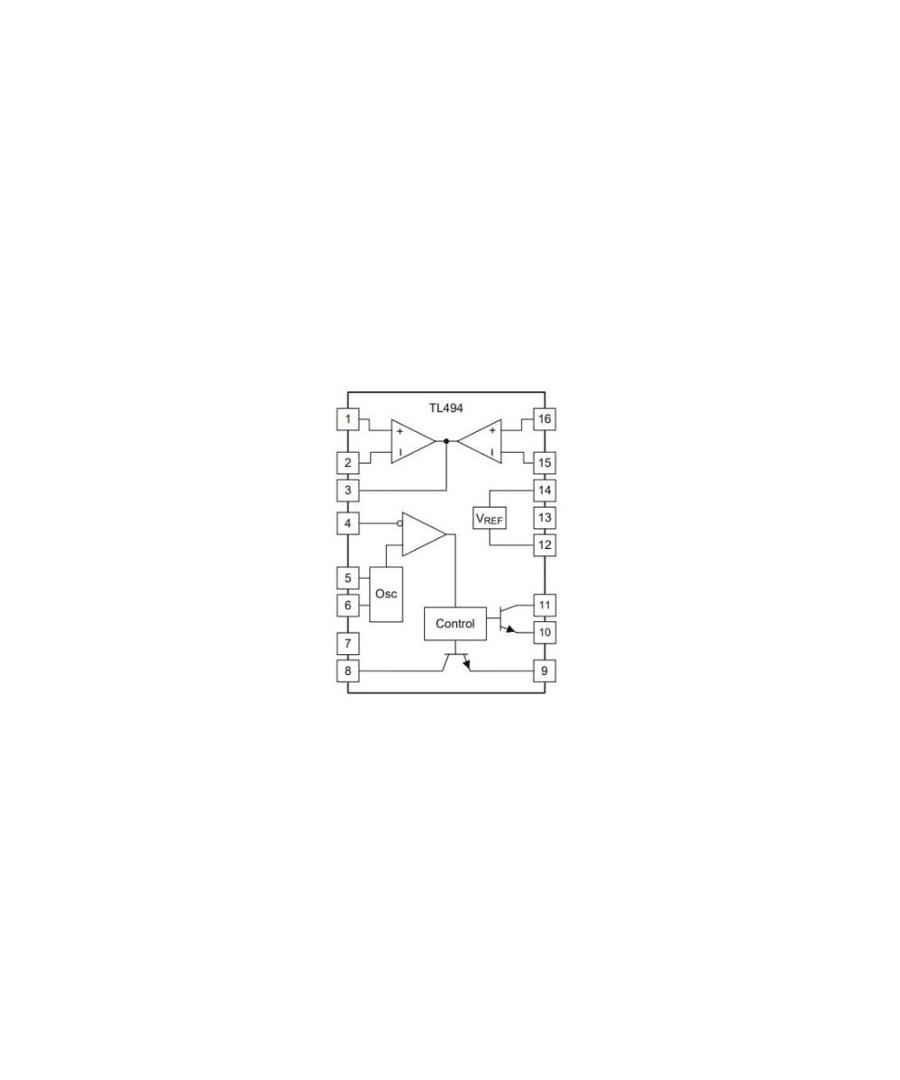 Regulador de voltaje PWM TL494IN (PDIP)