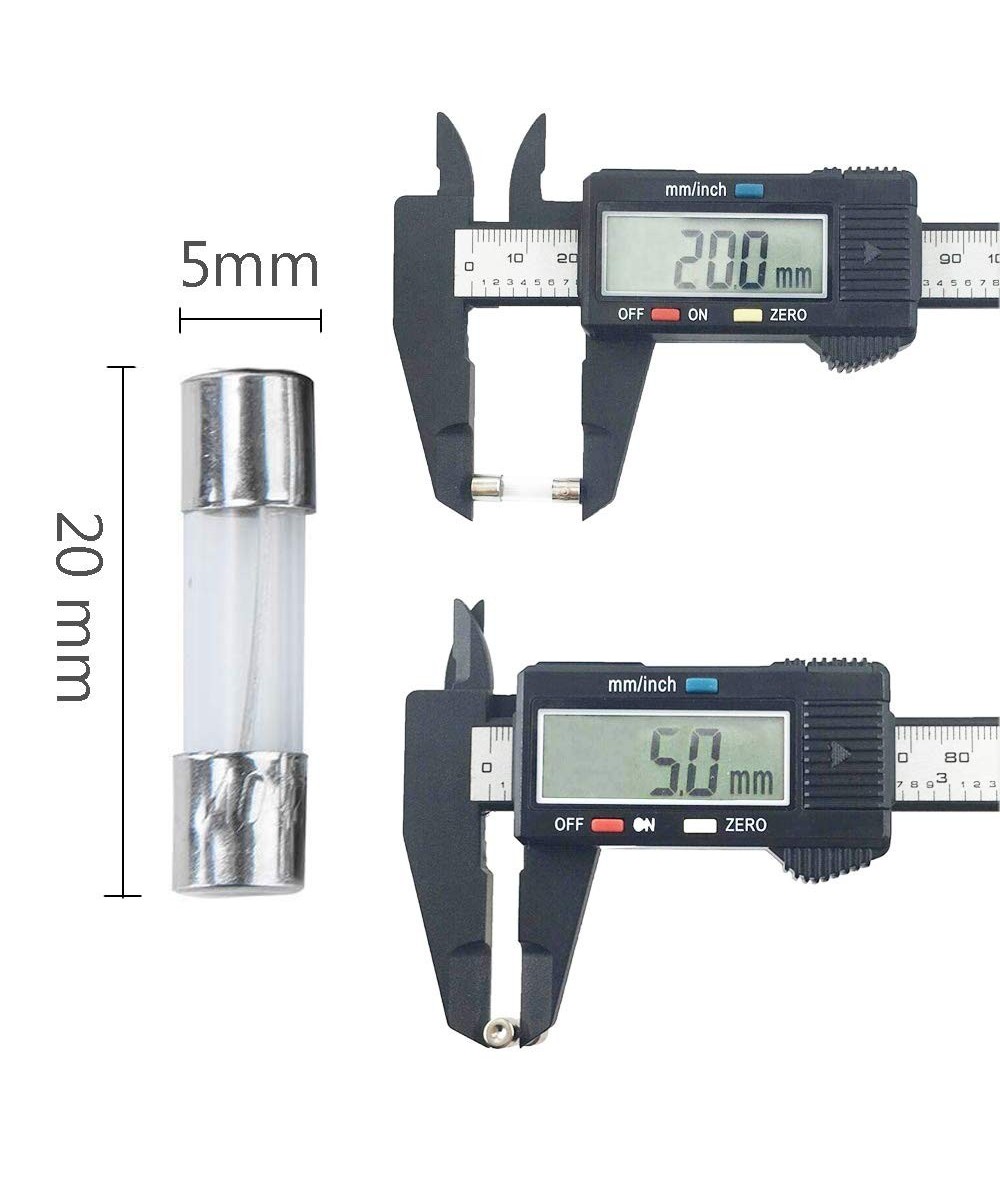 Fusible de Vidrio 0.1-20A 250V 5x20mm