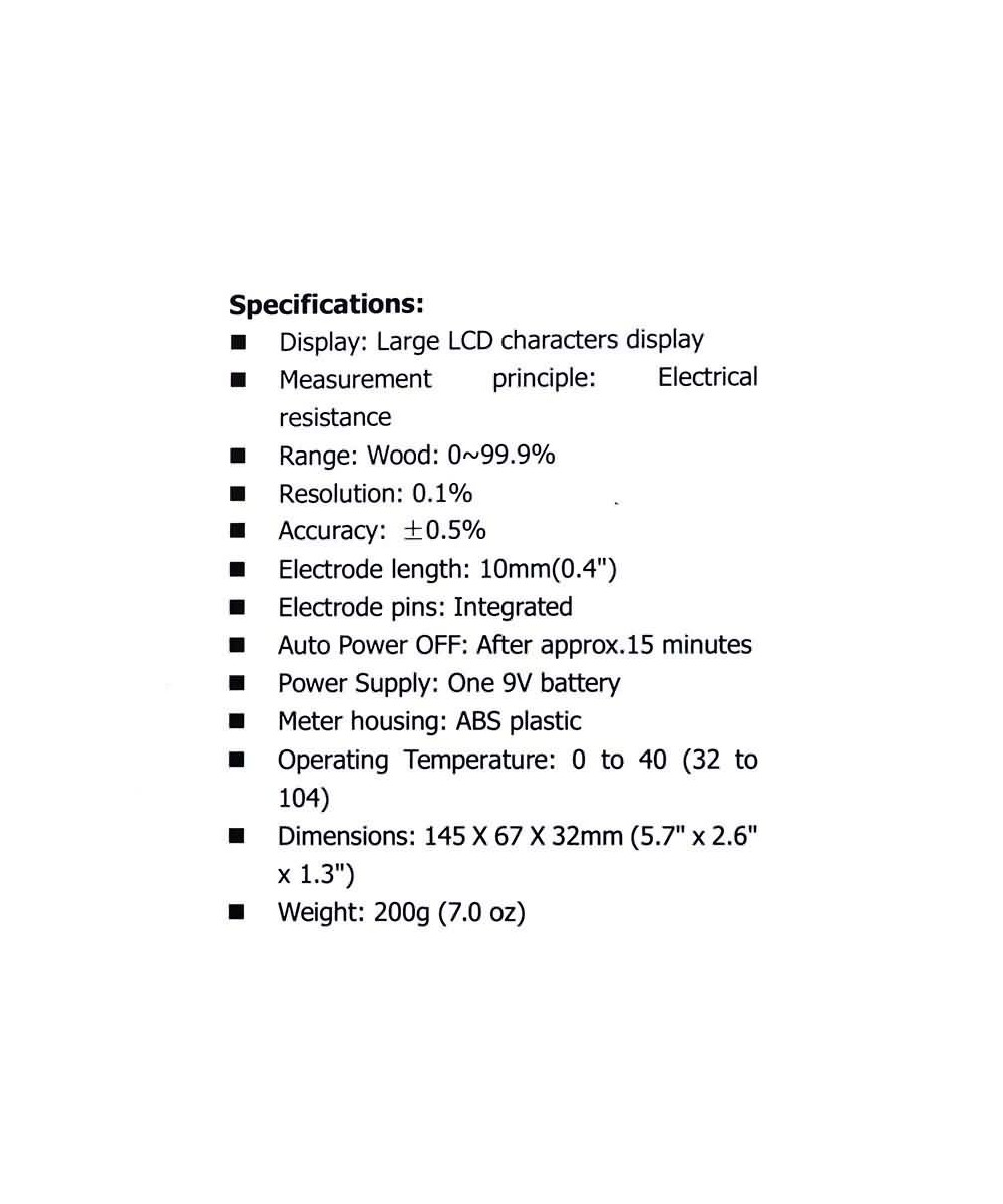 Medidor de humedad para madera
