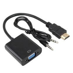 Convertidor de video de HDMI a VGA mas audio