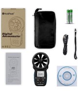 Medidor digital de velocidad del viento, temperatura y humedad Anemómetro HP-866A