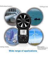 Medidor digital de velocidad del viento, temperatura y humedad Anemómetro HP-866A