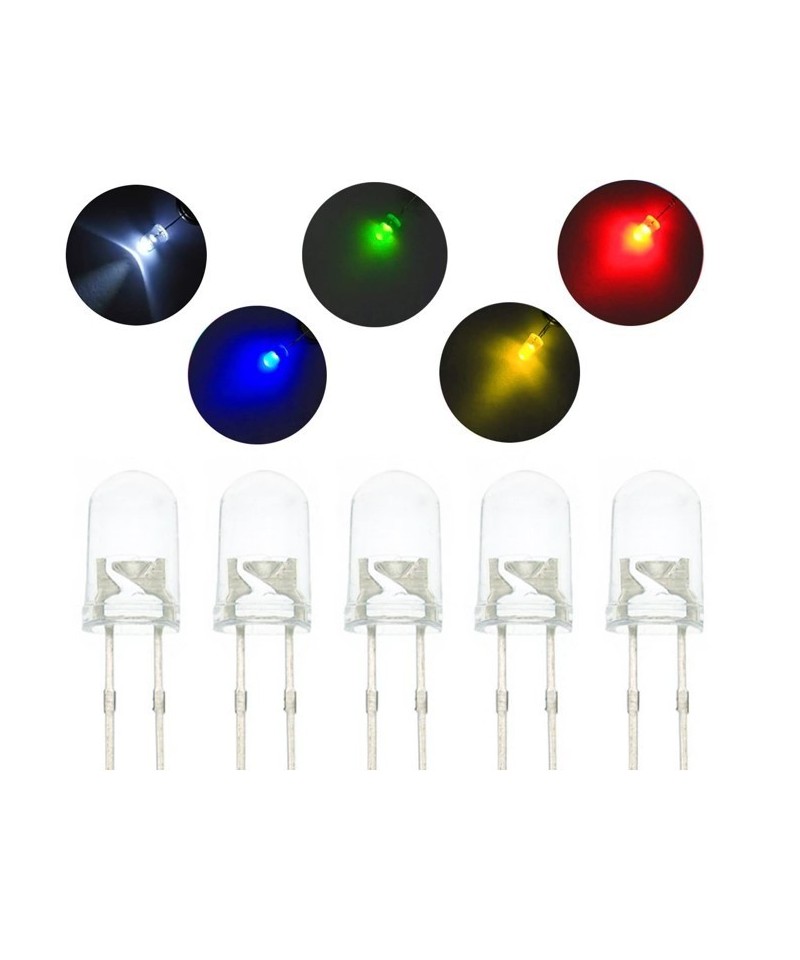 Diodos LED 100 piezas 5mm (SET)