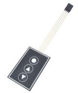 Teclado matricial con membrana 1x3 de 3 teclas