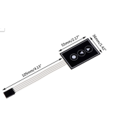 Teclado matricial con membrana 1x3 de 3 teclas