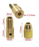 Cabezal y Sujetadores para Mini Taladro 0.5-3mm (Kit)