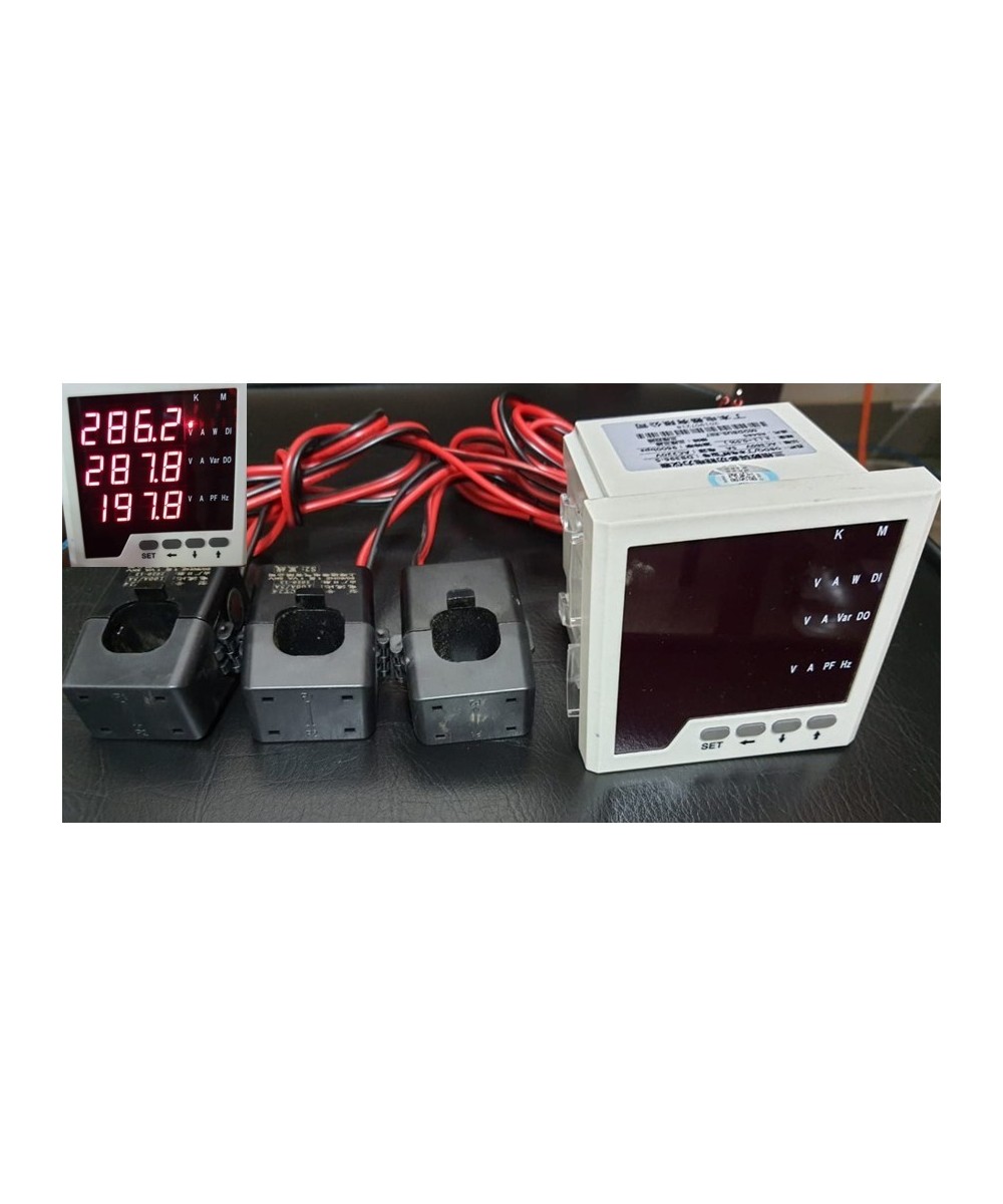 Monitor de Voltaje corriente y potencia trifasica DB194E-9D