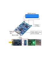 Cargador de Bateria BMS Micro USB TP4056 1A