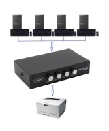 Switch USB de 4 puertos para impresoras