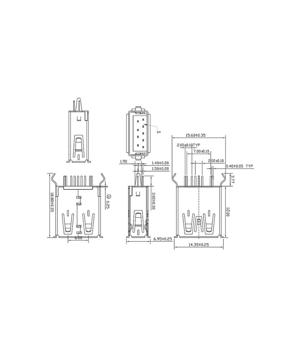 Puerto USB hembra 2.0 / 3.0 tipo A