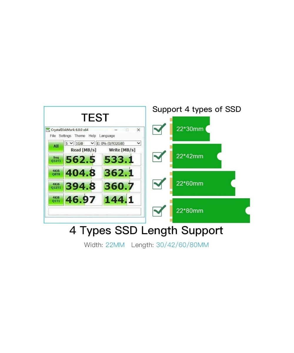 Adaptador SATA y tarjeta M2 a USB 2.0