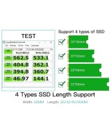 Adaptador SATA y tarjeta M2 a USB 2.0