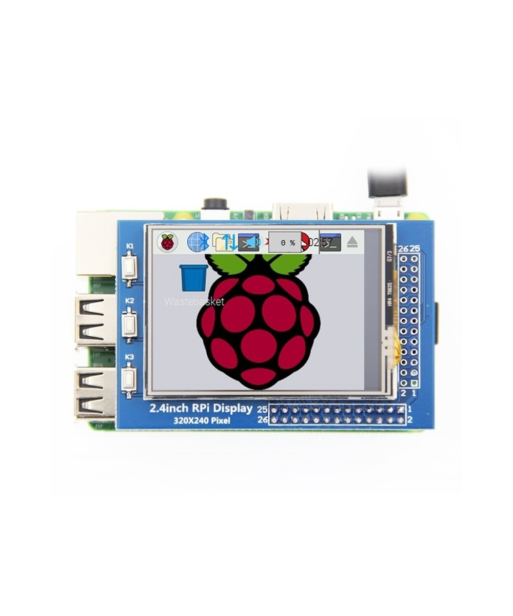 Pantalla Táctil para Raspberry Pi 2.4"