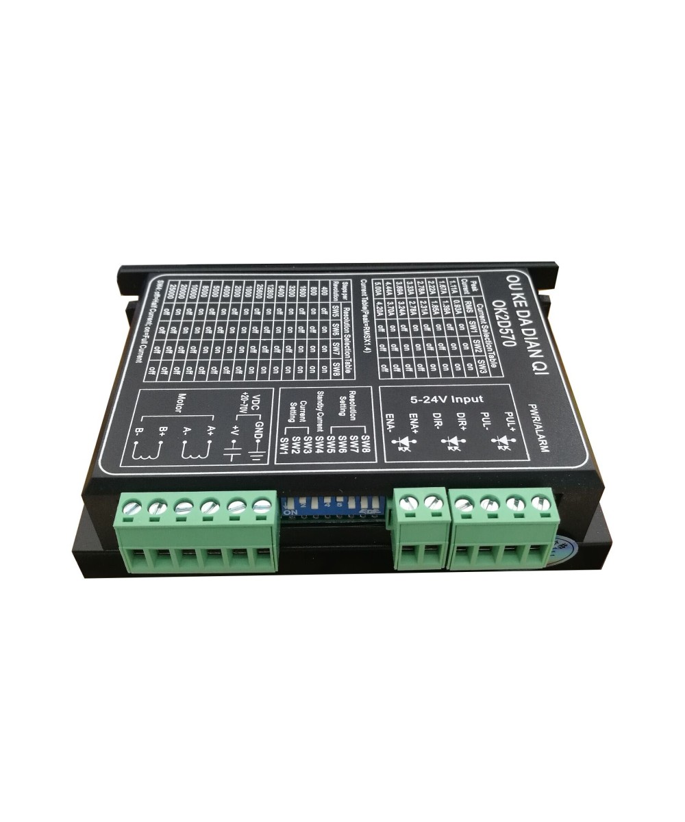 Controlador de Motor DC Paso a Paso Nema 23/34 OK2D656T 20-70V 2 Fases