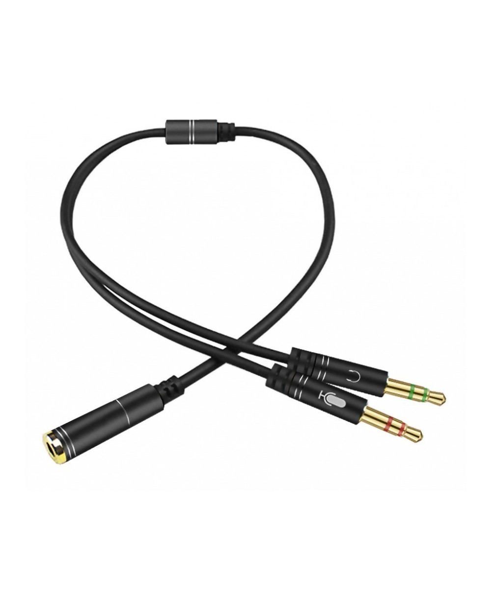 Separador de Audio 3.5mm 2 Machos 1 Hembra