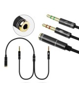 Separador de Audio 3.5mm 2 Machos 1 Hembra