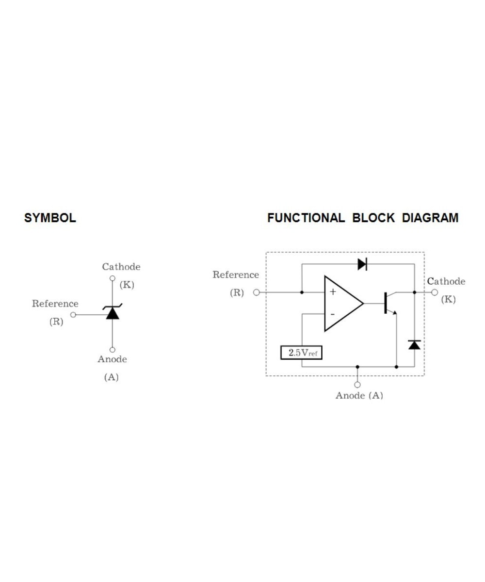 Transistor lineal ajustable TL431AA TO92