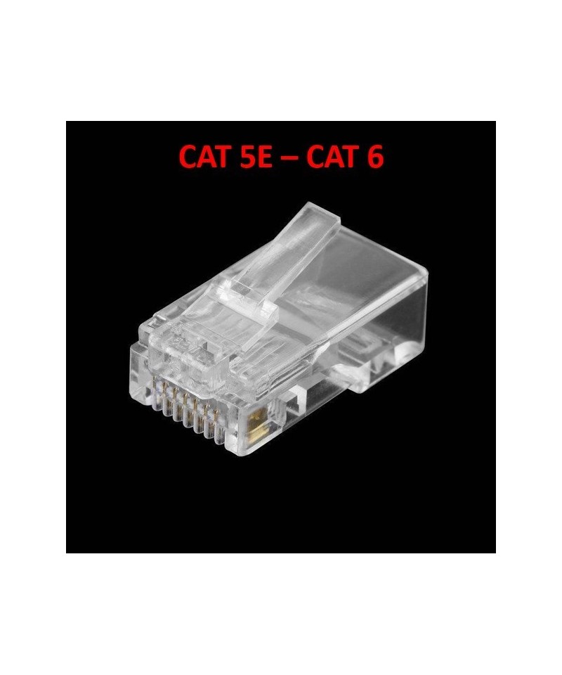 Conector RJ45 CAT5/CAT6/CAT6A para cable de red