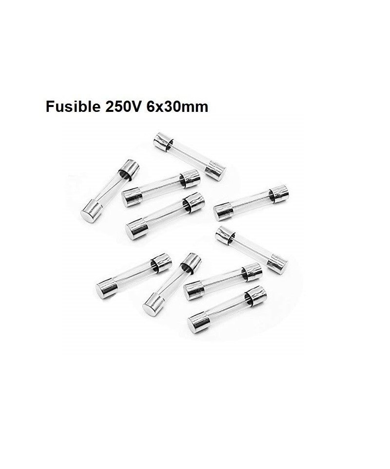 Fusible de Vidrio 0.5-20A 250V 6x30mm