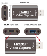 Capturadora de Video Stick USB 3.0 1080P