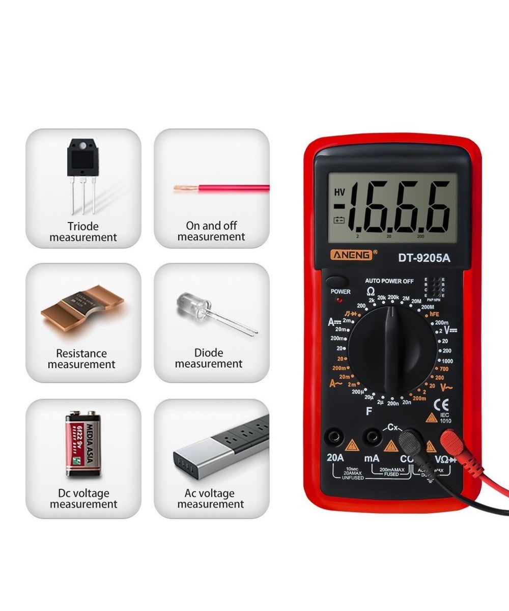 Multimetro Digital DT-9205N