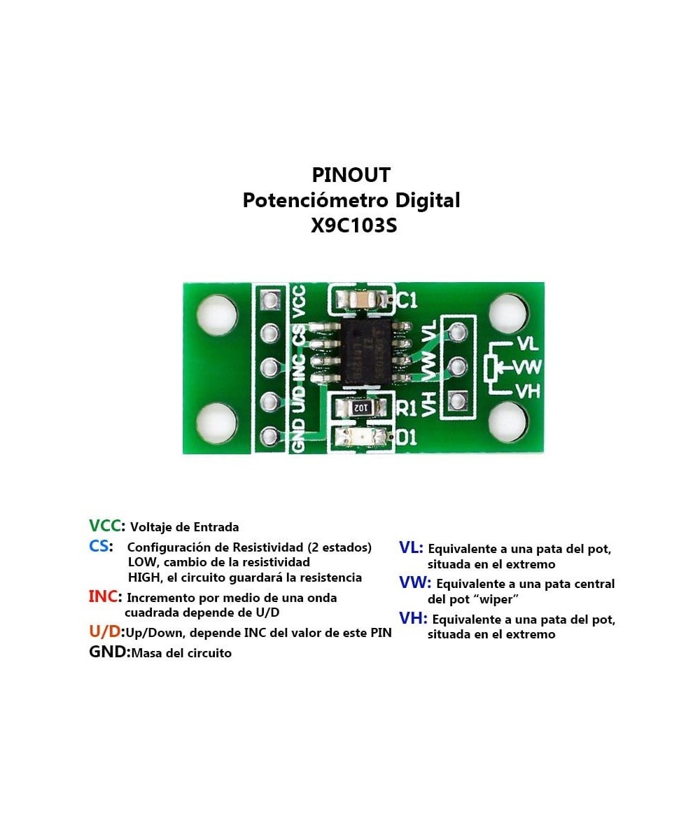 Modulo Potenciometro Digital X9C103S