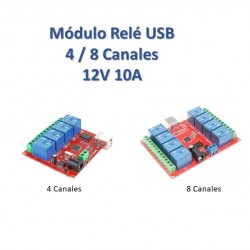 Modulo Rele USB 12V 10A 4 -...