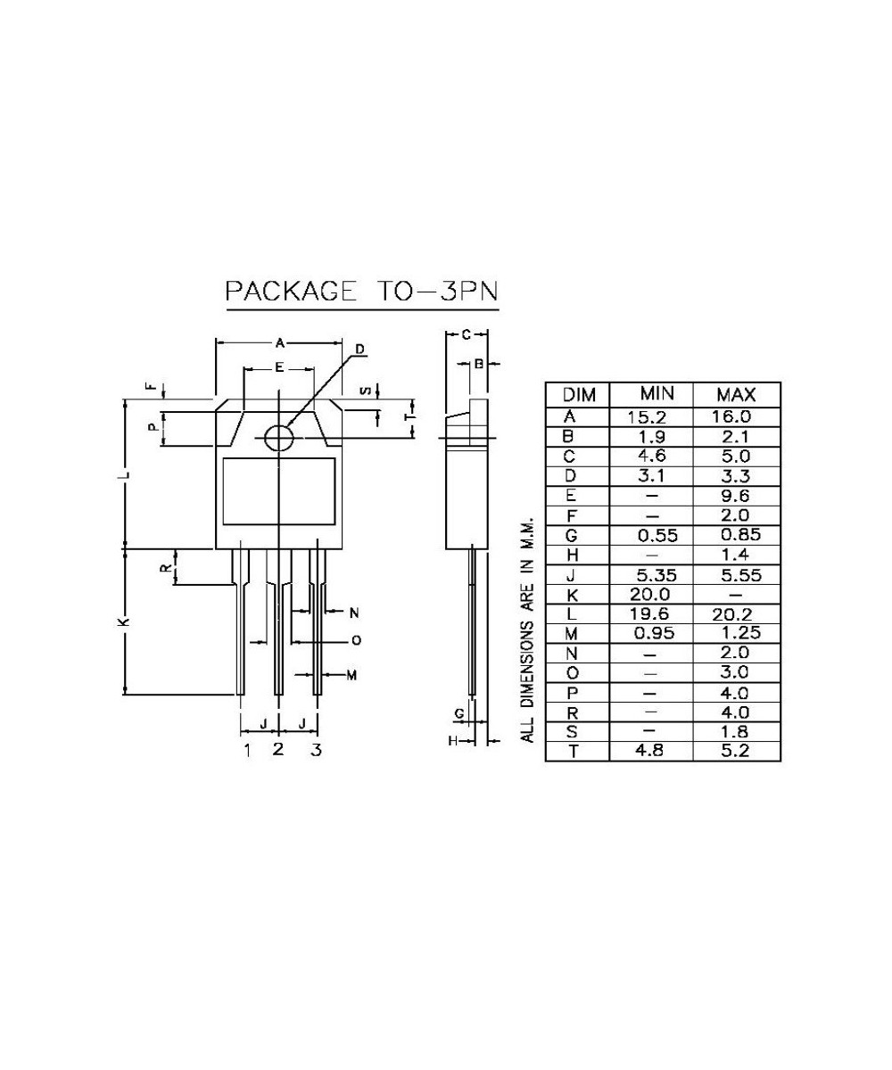 Transistor de Potencia Toshiba A1941 PNP 160V 10A (TO-3PN)