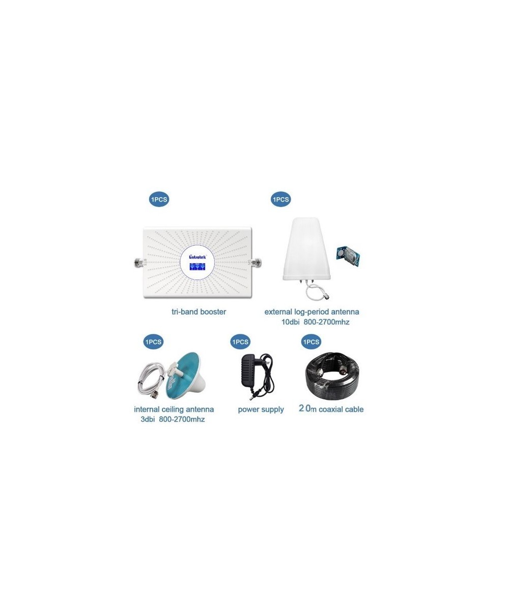 Kit amplificador de señal celular 2G/3G/4G TIGO y Claro, 850/1900/1700/2100MHz LINTRATEK AA23-CPA