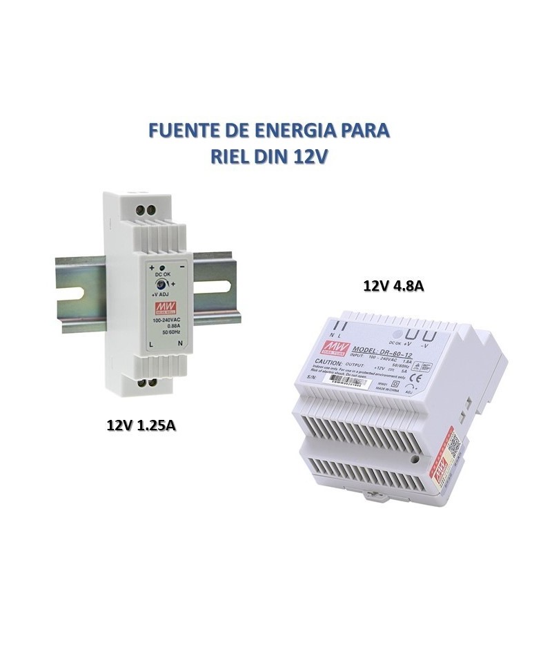 Fuente de Energia para Riel Din 12V