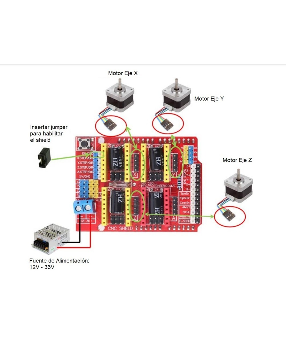 Shield controlador de motor para CNC V3