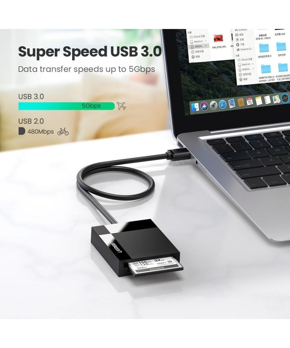 Lector de Memorias CF/MS/TF/SD 4 en 1 USB 3.0 / USB-C ugreen