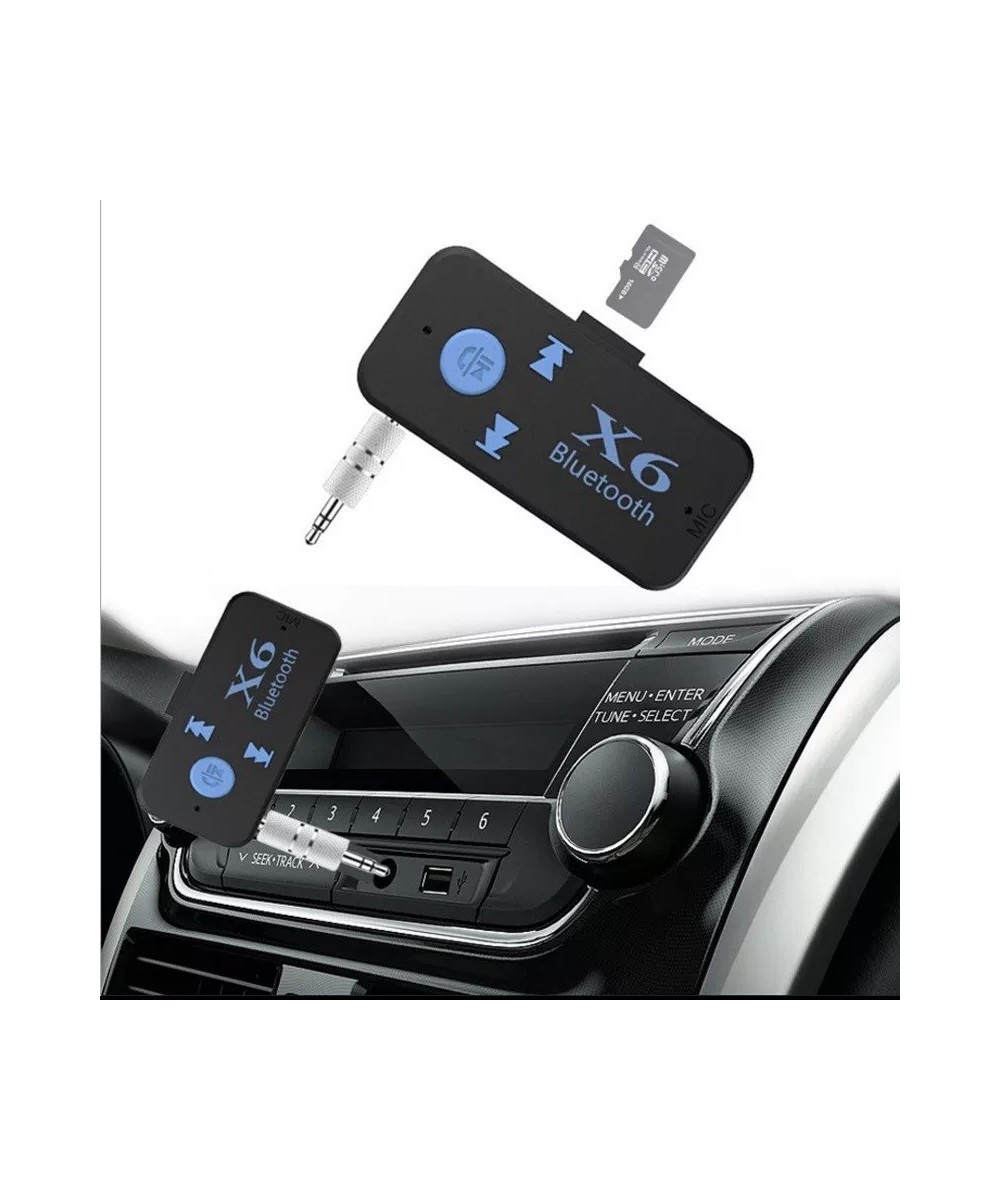 Adaptador Bluetooth Auxiliar 3.5mm X6 con Lector TF
