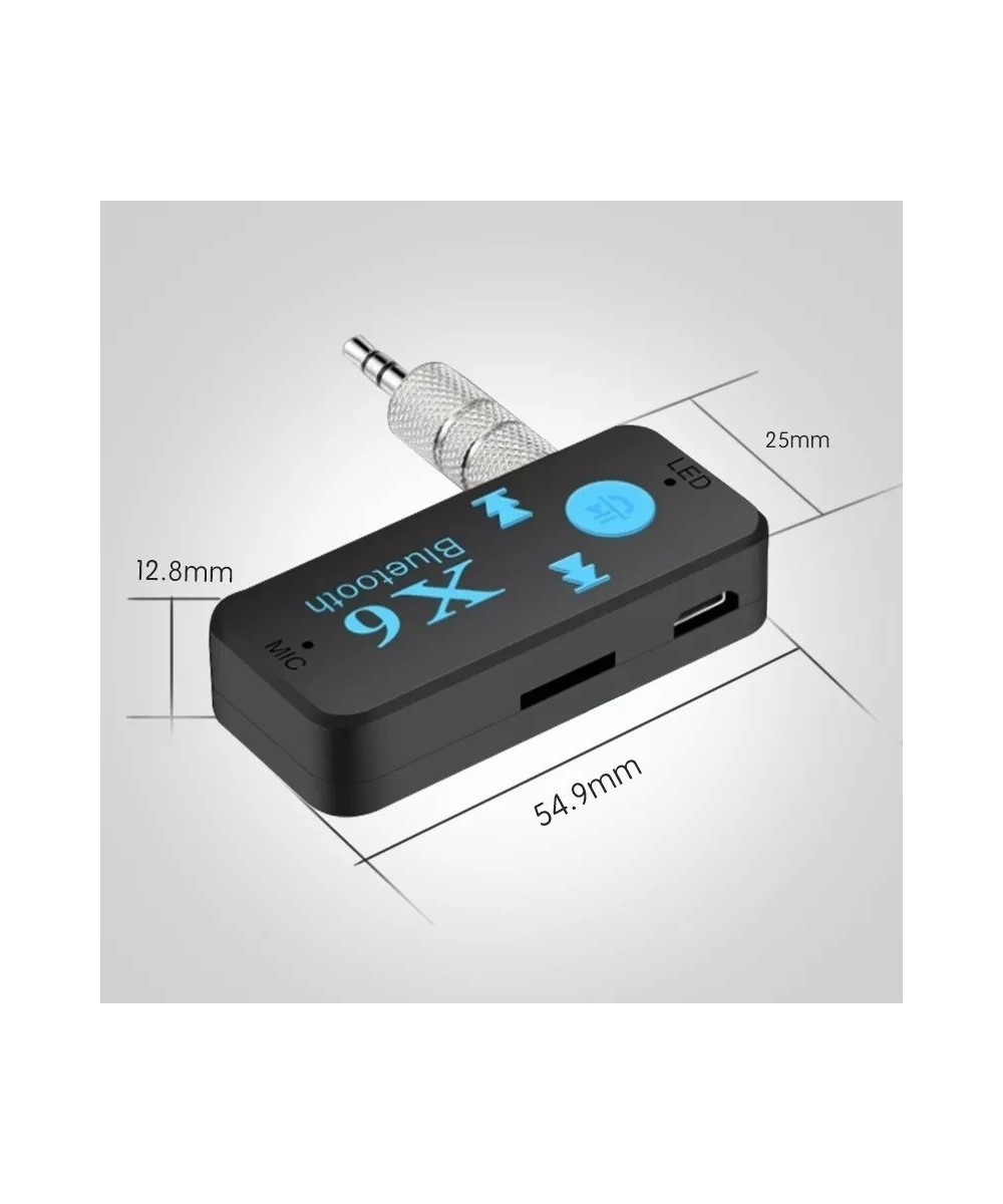 Adaptador Bluetooth Auxiliar 3.5mm X6 con Lector TF