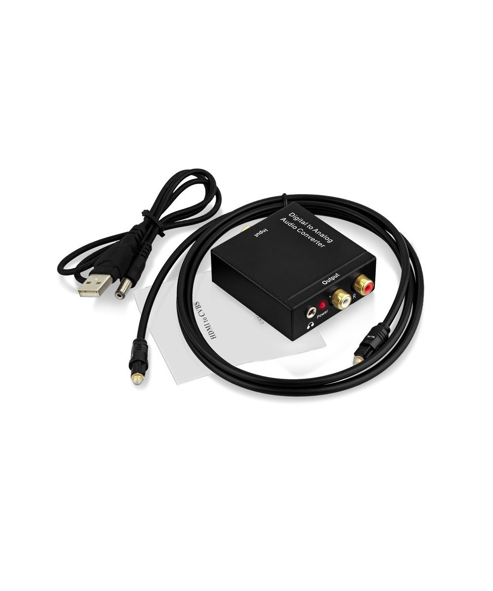 Convertidor de Audio Óptico Digital a Analógico RCA/3.5mm
