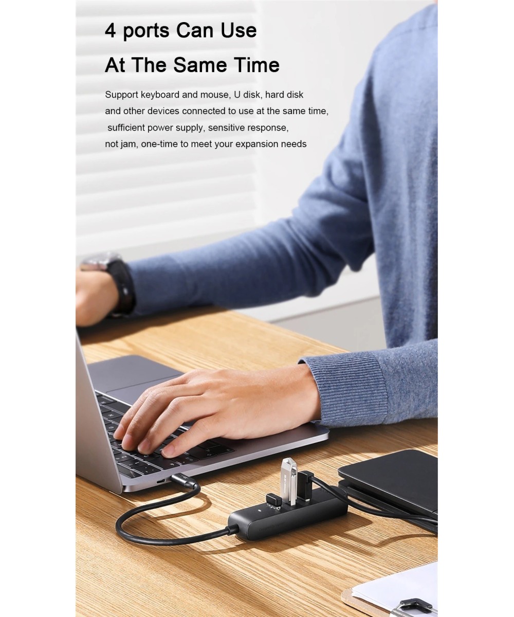 Adaptador HUB de USB-C a USB 3.0 y RJ45 10/100M UGREEN