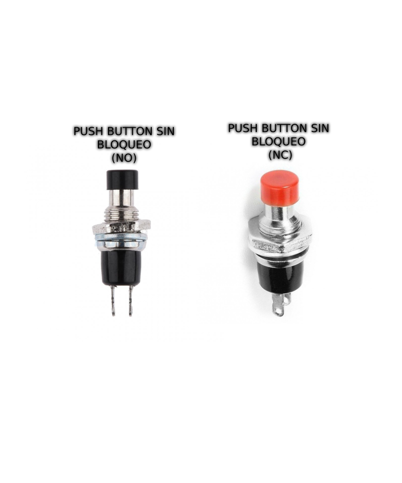 Interruptor Push Button Sin Bloqueo (NC ó NO)