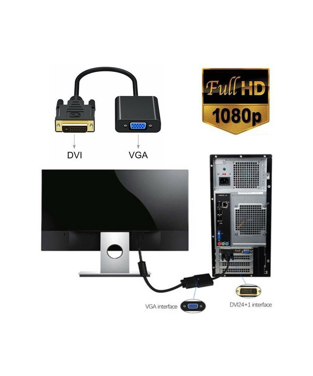 Convertidor de video de DVI-D a VGA / DVI-I a VGA