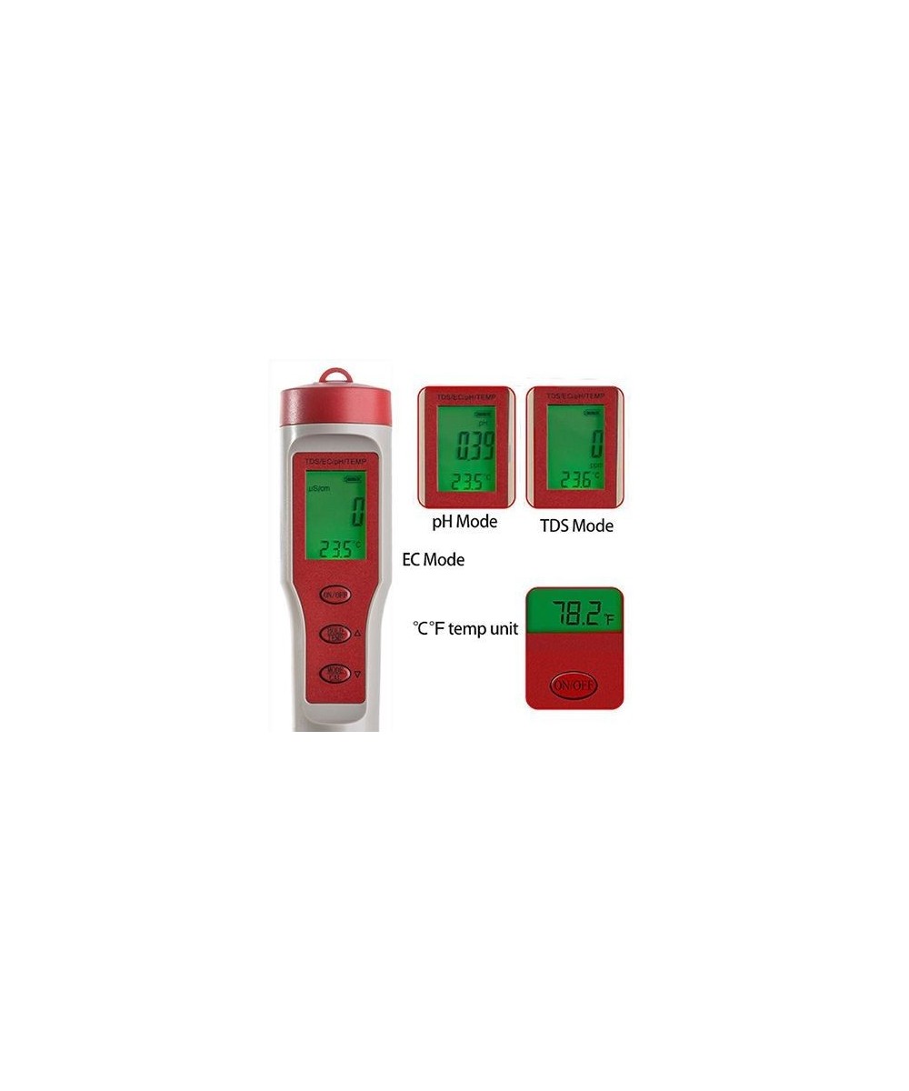 Medidor Digital de PH/EC/TDS/Temperatura 4 en 1 EZ-9908