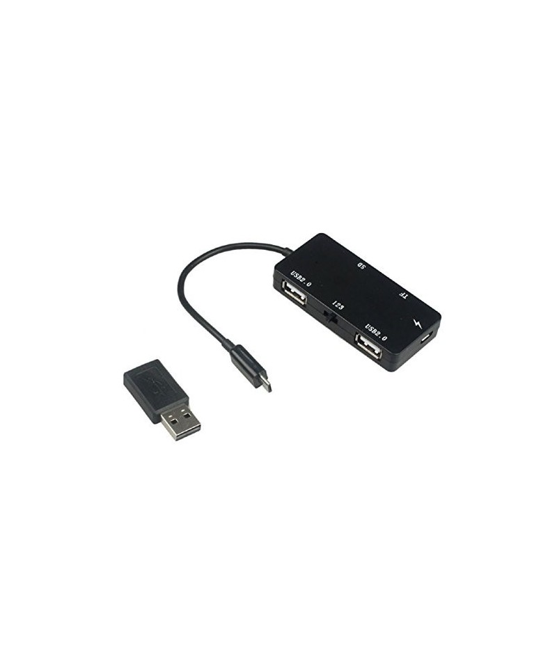 Lector de Tarjetas TF/SD y HUB USB 2.0 OTG Micro USB