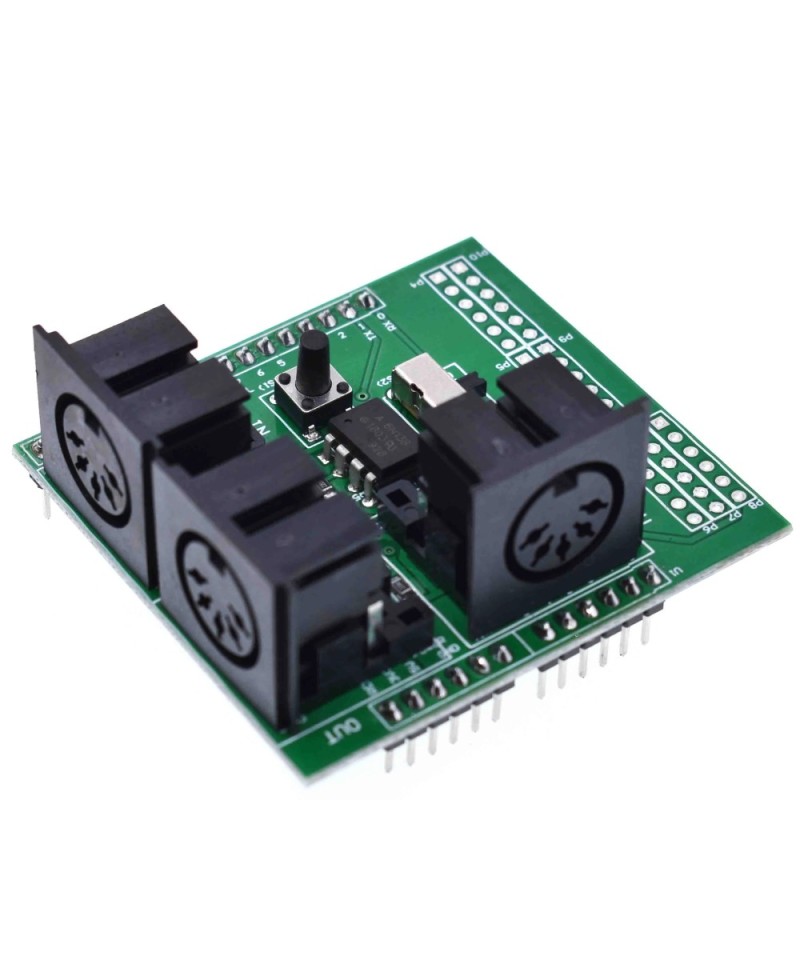 Modulo Shield de Interfaz Digital MIDI Compatible con Arduino