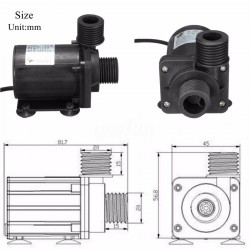 Bomba sumergible 12V 800L/H