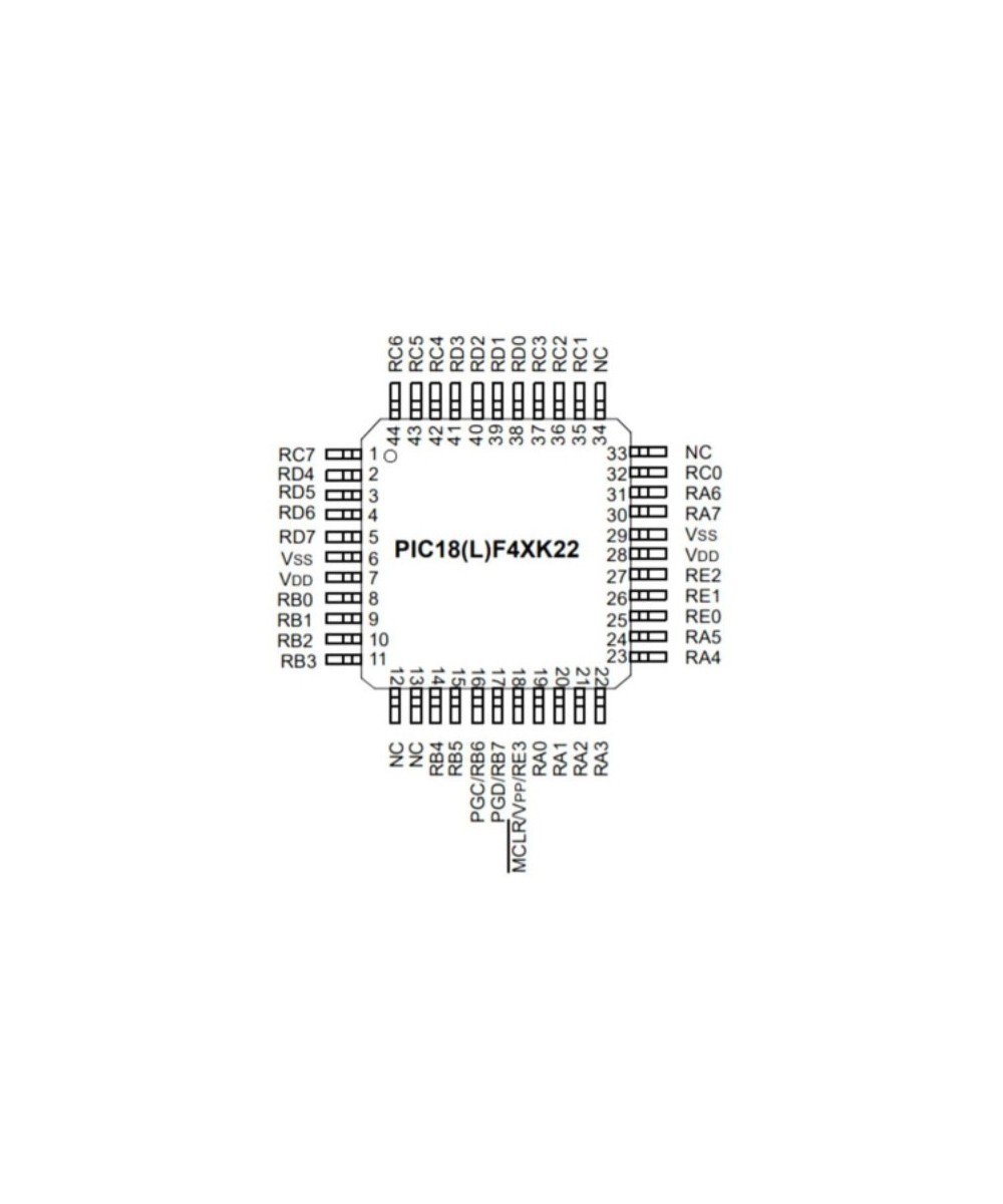 Circuito integrado programable PIC 18F45K22-I SMD