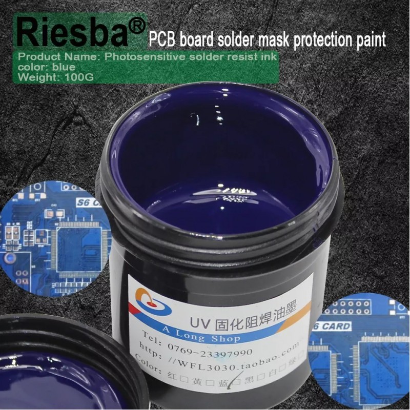 Tinta UV Para Placa PCB Color Azul (mascara Para Soldar) Color Azul