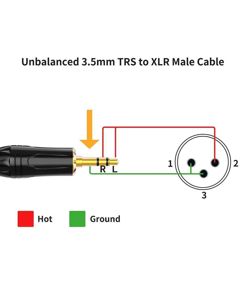 Cable XLR macho a 3.5mm macho 1.5m