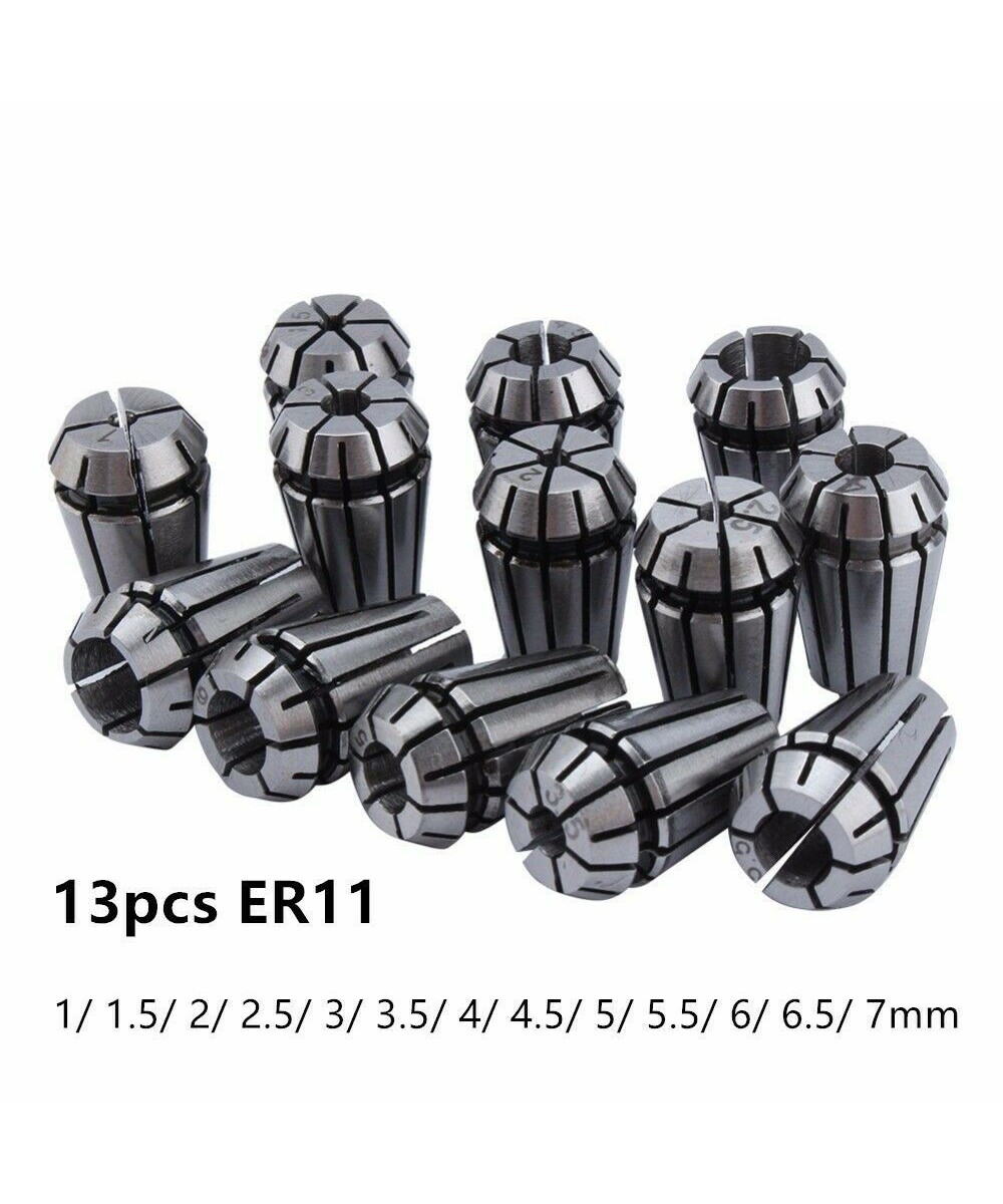 Set de sujetadores y extension de brocas para CNC 13 piezas ER11 1-7mm