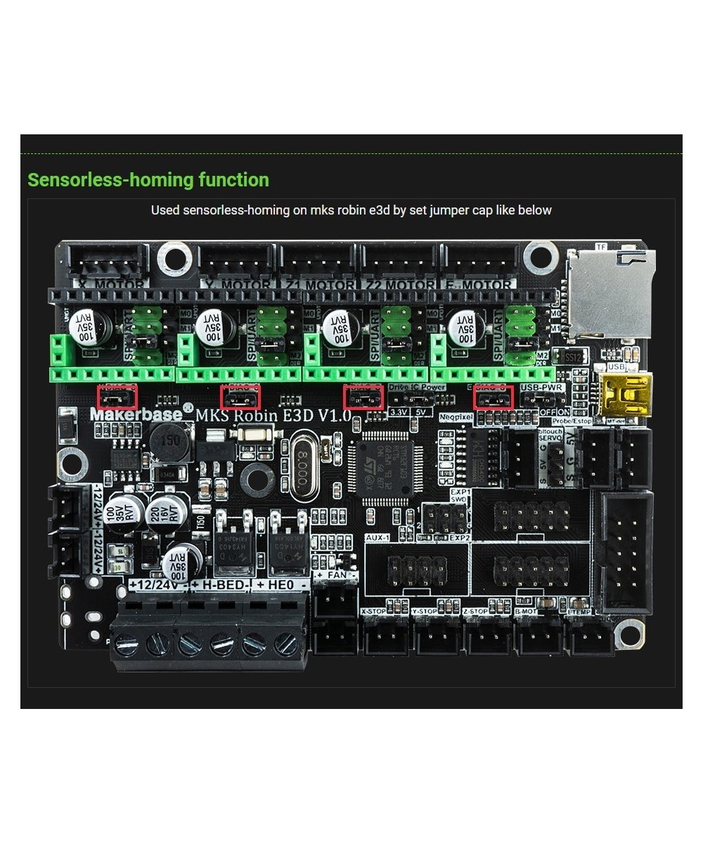 Tarjeta Madre Makerbase MKS Robin E3D V1.1 para impresora 3D
