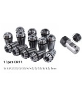 Set de sujetadores y extension de brocas para CNC 13 piezas ER11 1-7mm